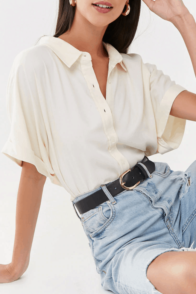 Cute fall tops - white blouse