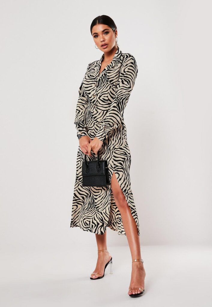 animal print midi dress