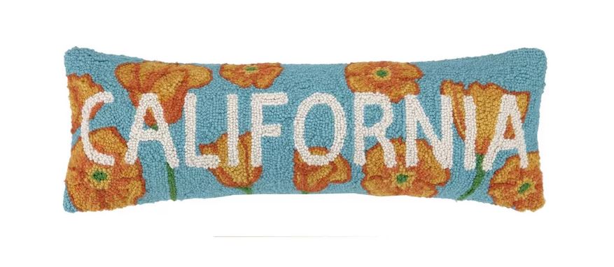 California poppy pillow - state decor ideas