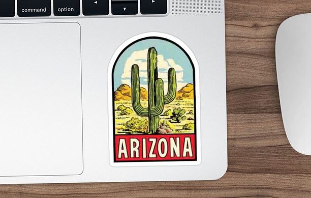 Arizona cactus sticker - best state decor ideas