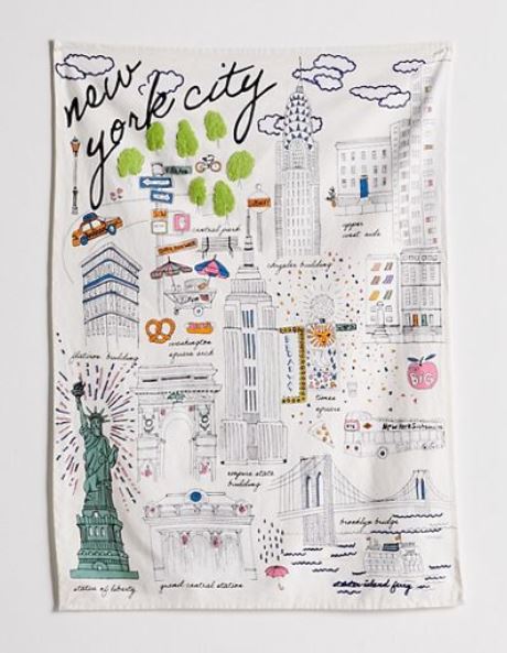 New York City tapestry.