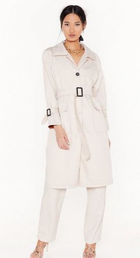belted trench