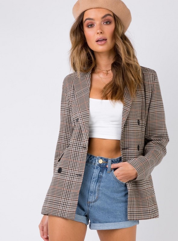 plaid blazer - fall 2019 trends