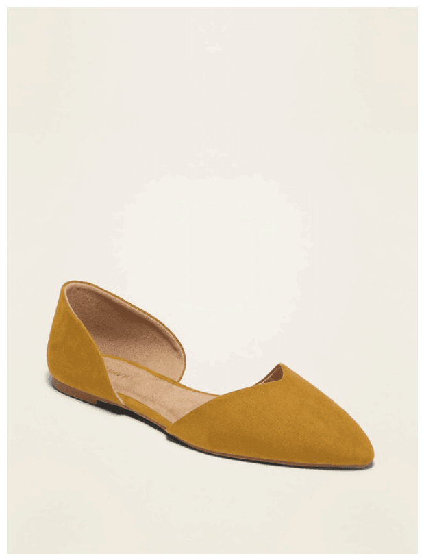 Mustard D'Orsay Pointed-Toe Ballet Flat