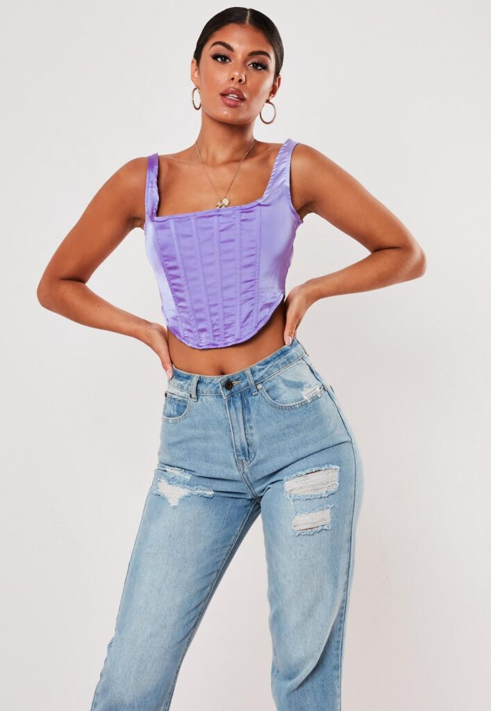 corset top in purple