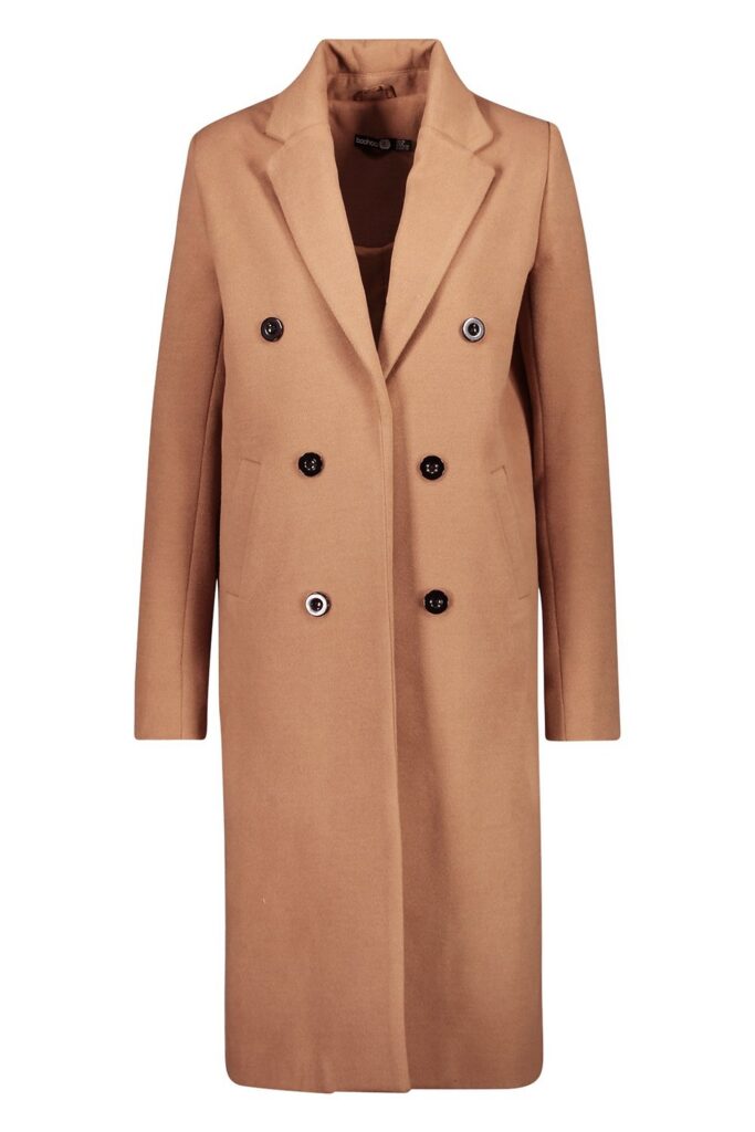 Best affordable winter coats: Boohoo Tall Double Breasted Coat