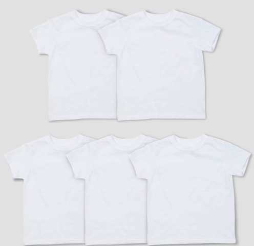 Group of white t-shirts