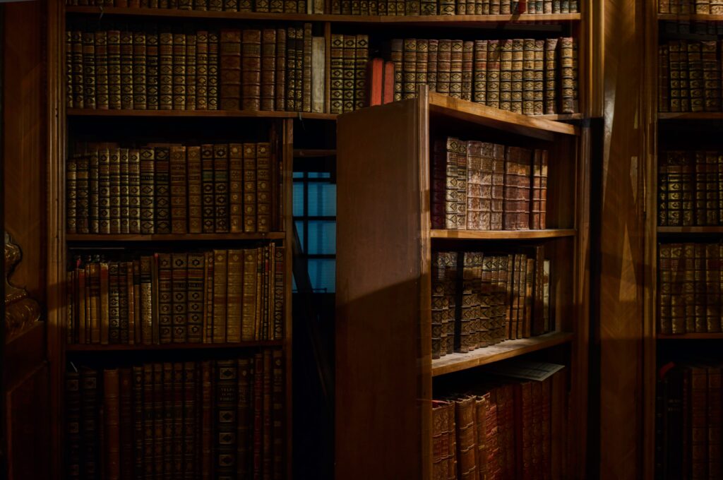 bookcase with hidden door