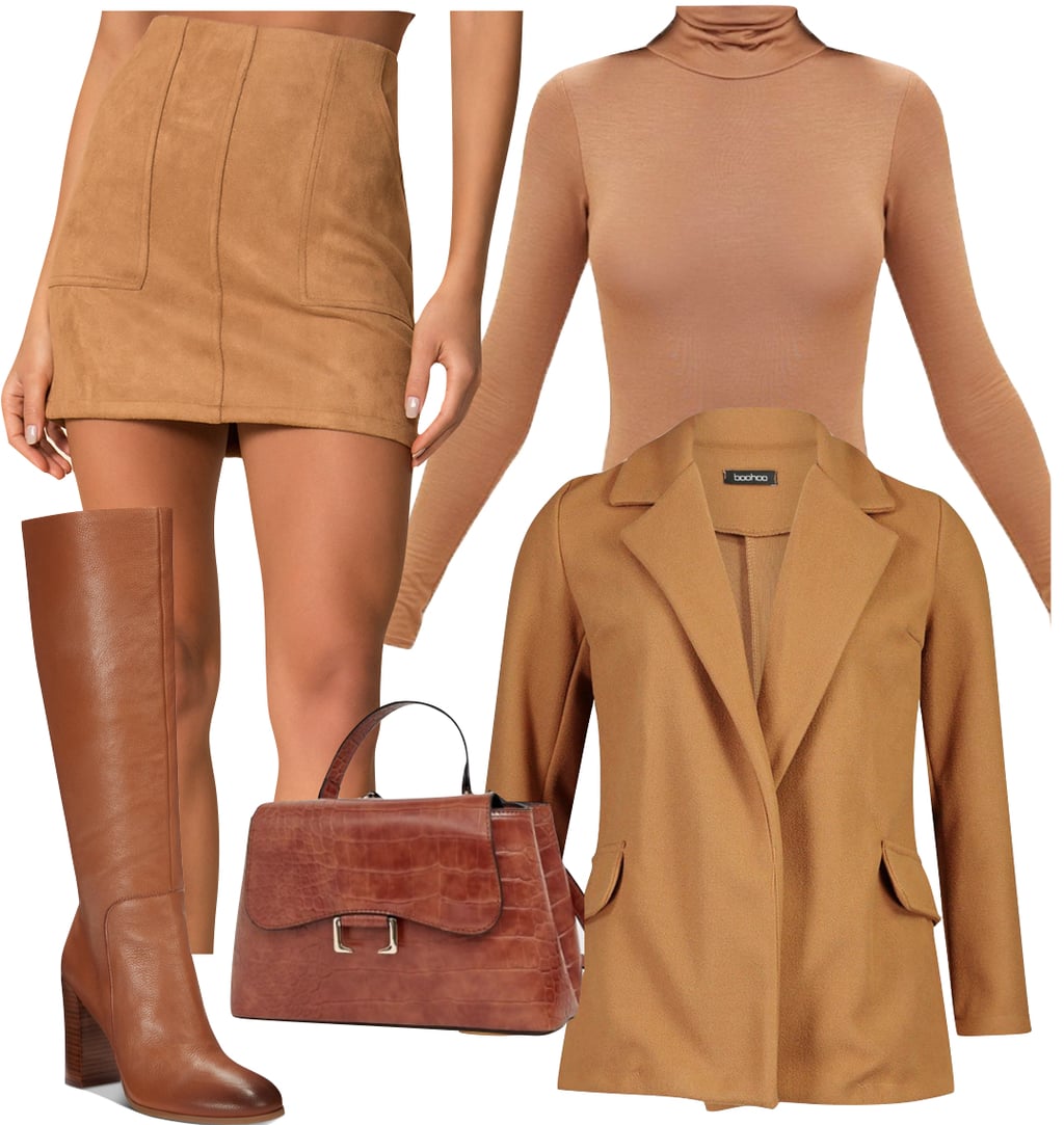 camel turtleneck outfits