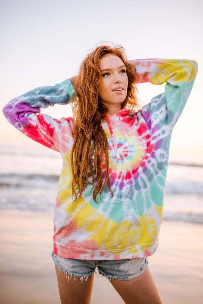 Best cozy christmas gifts for her - rainbow hoodie from Ivory Ella