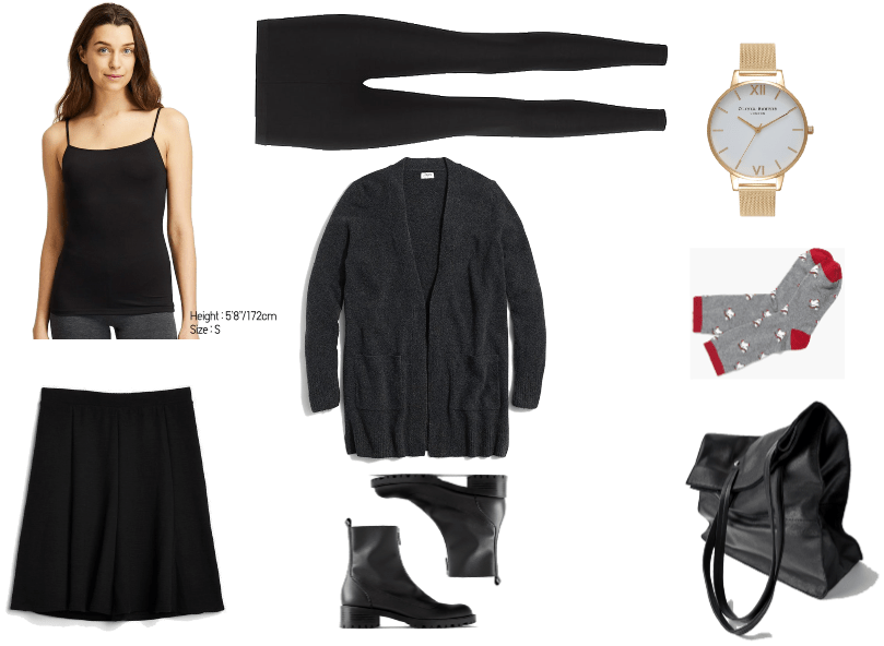 Three Cute and Comfortable Black Friday Outfits for Every Kind of Black Friday Shopper | Outfit #1 -- all black look