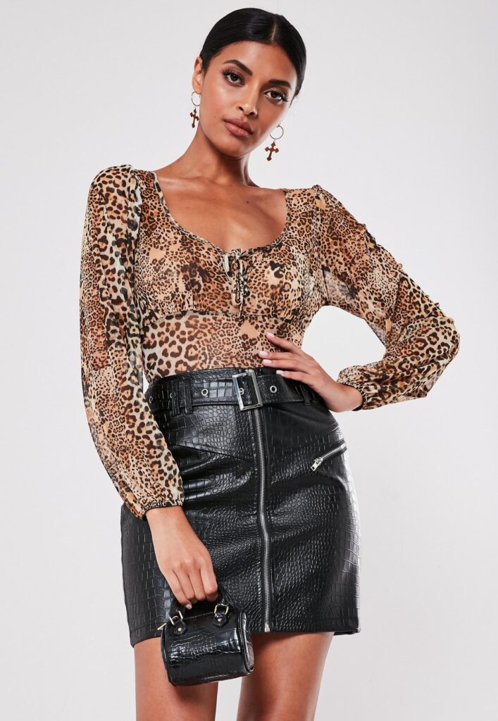 Faux leather skirt from Missguided