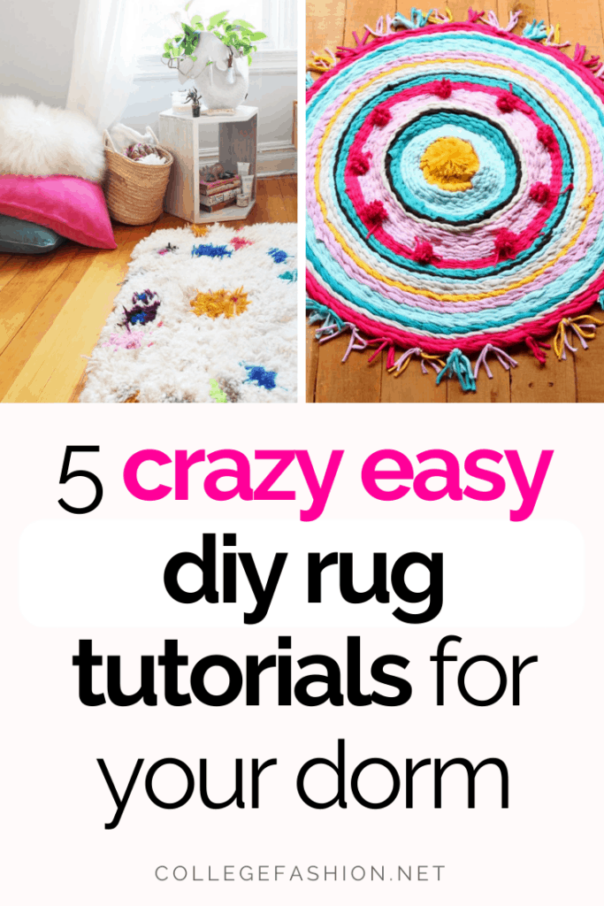 Easy DIY rug tutorials for your dorm