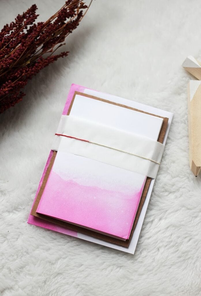 dip-dyed stationery
