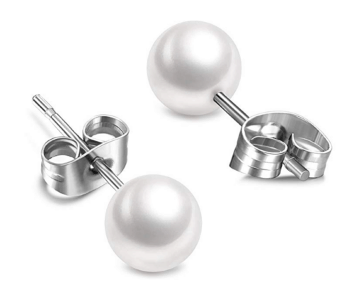 Faux pearl studs from amazon - college jewelry must haves