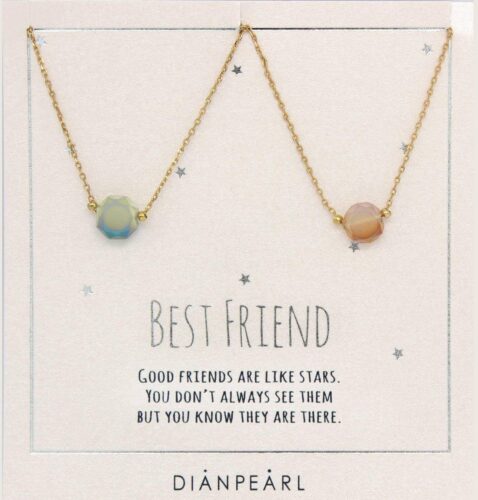 Personalized gift ideas - best friend necklaces on gold chains