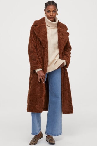 H&M faux fur coat