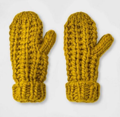 Mustard gloves from Target