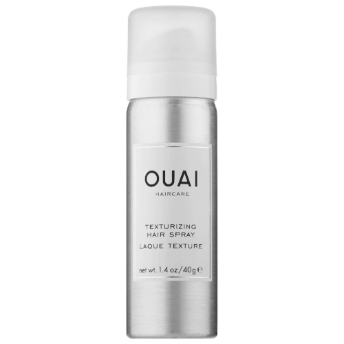 Packing light for a girls weekend - mini hairspray from Ouai