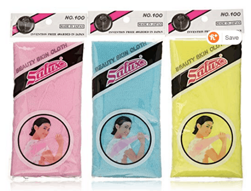 Body care products list - salux nylon washcloths