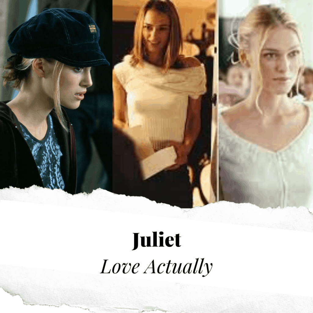 Christmas movie fashion - Juliet Love Actually Moodboard