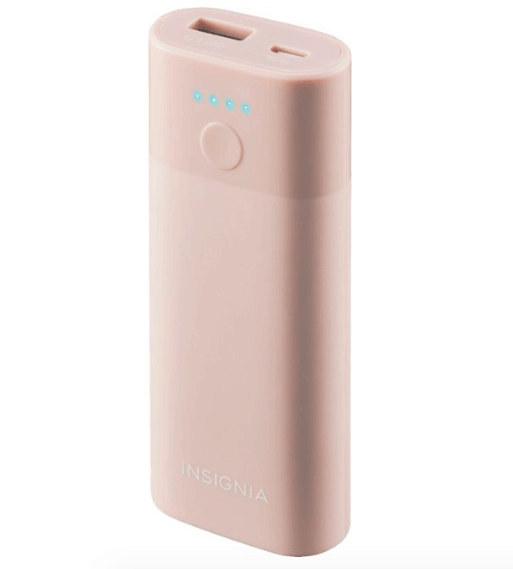 Pink portable charger
