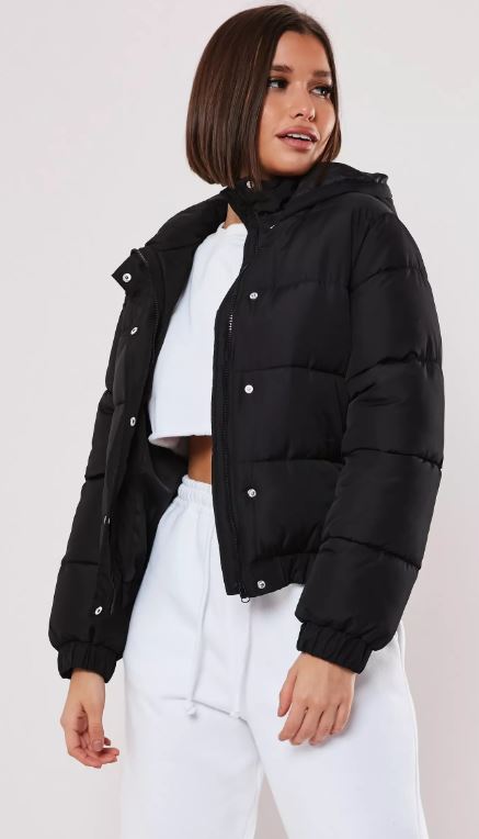 Black puffer coat