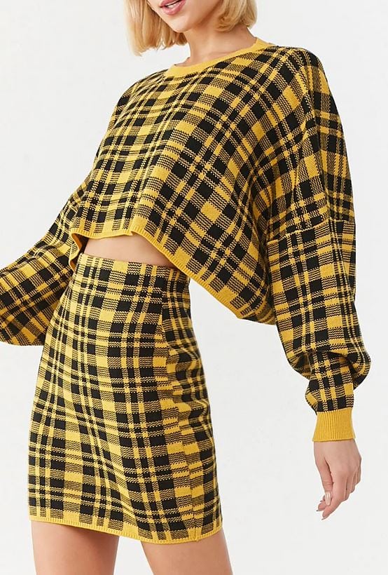 Yellow plaid set