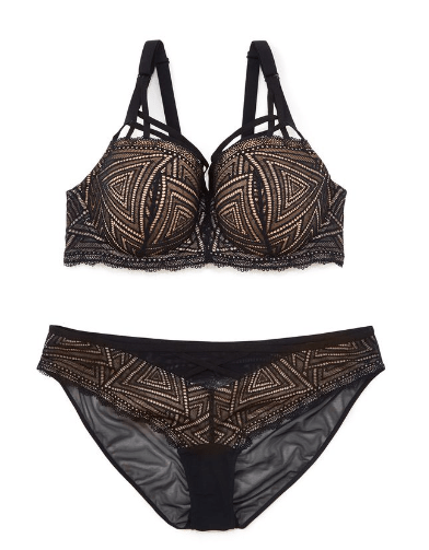 Product photo of a black lingerie set from Adore Me