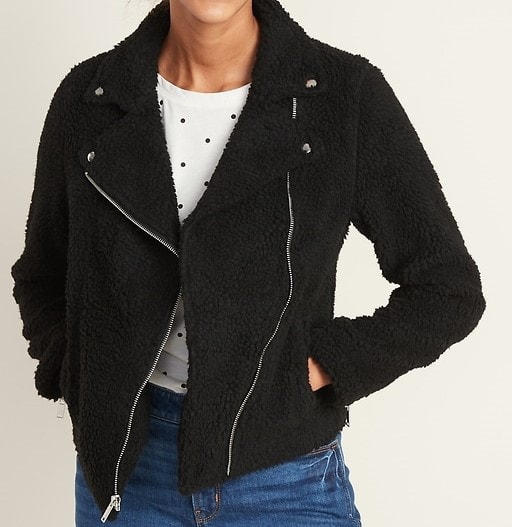 Old navy teddy moto jacket