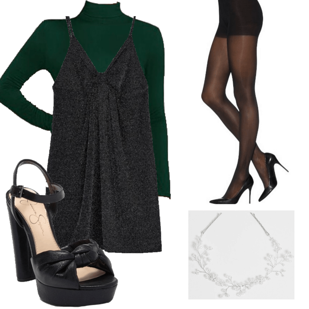 Outfit set featuring a sparkly dress