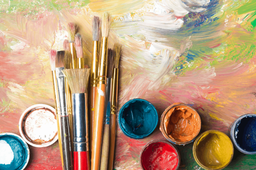 Best creative hobbies - painting - photo of paints and a canvas