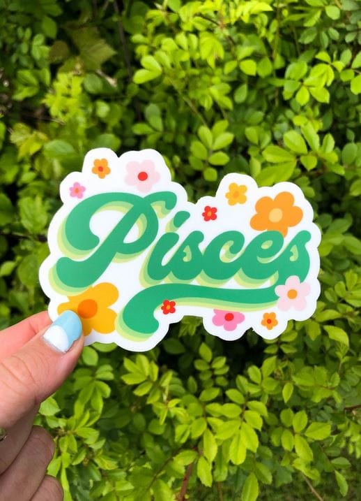 Green pisces sticker.