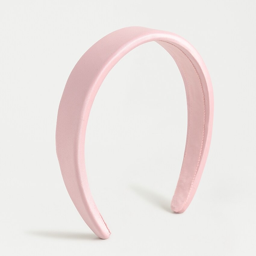 Pink satin headband from J.Crew