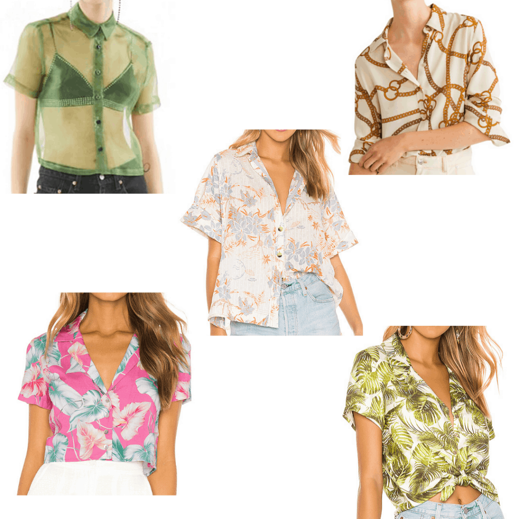 Harry styles fashion - roundup of printed button down shirts