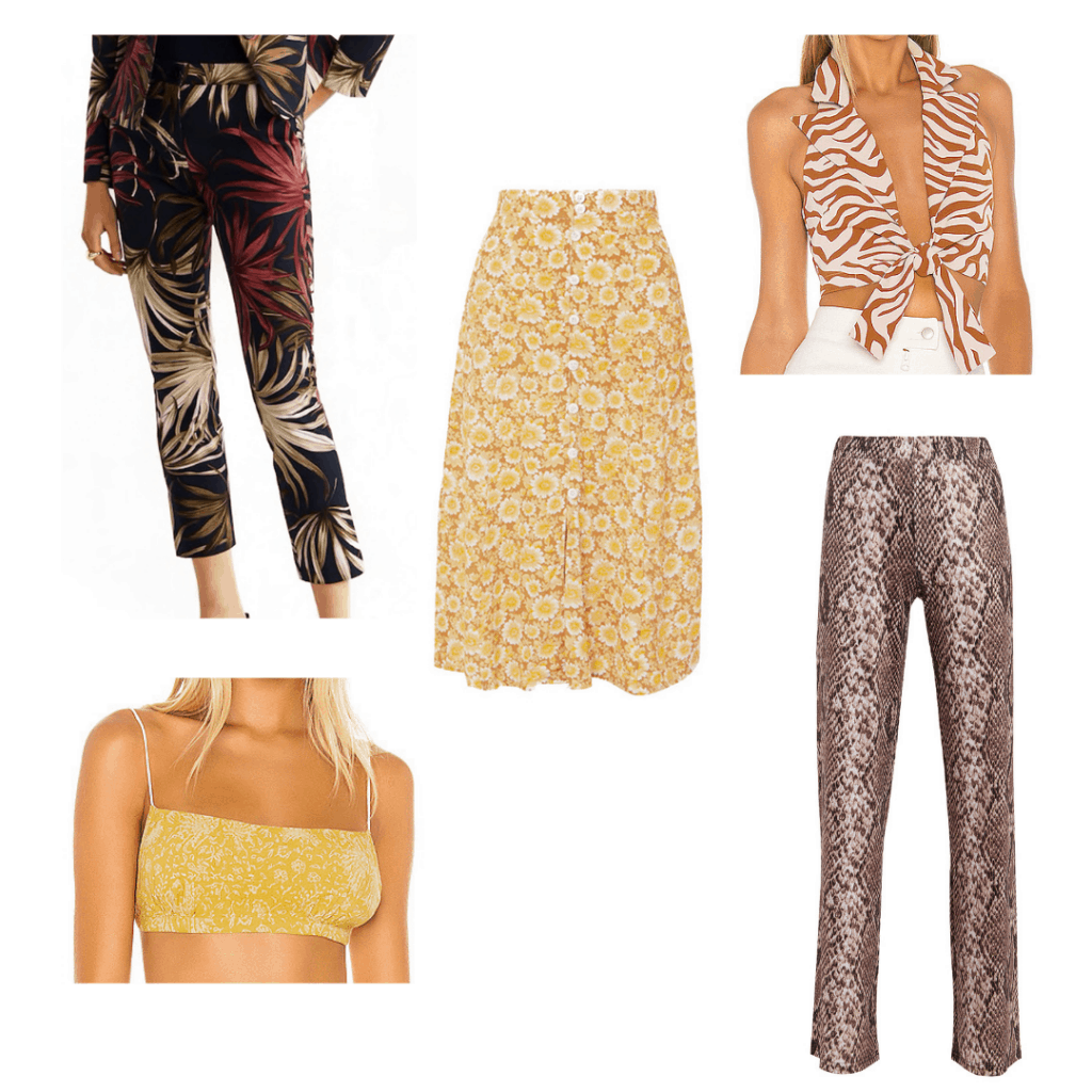 Harry Styles fashion guide - roundup of printed pants inspired by Harry's aesthetic