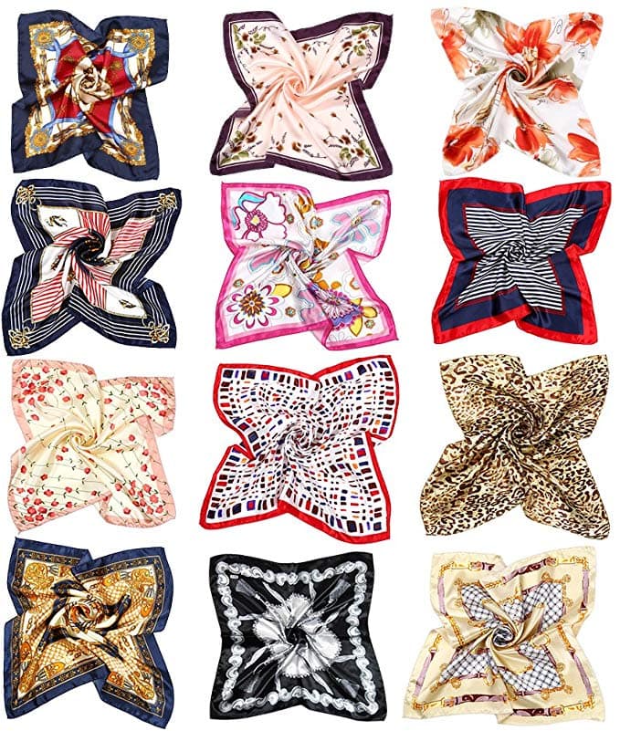 Spring summer 2020 trends - Silk scarves set from Amazon