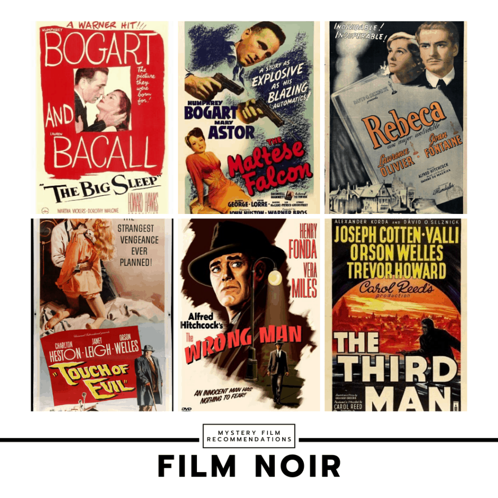 Film Noir movies collage