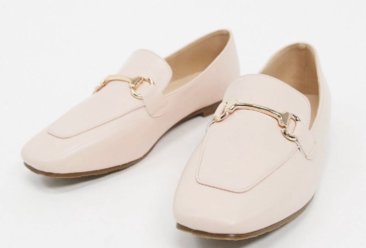 Product photo of ASOS pink loafers