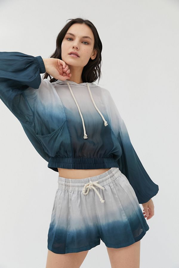 Three Chic and Relaxed Outfits to Wear While Social Distancing, blue and white tie dye set from Urban Outfitters