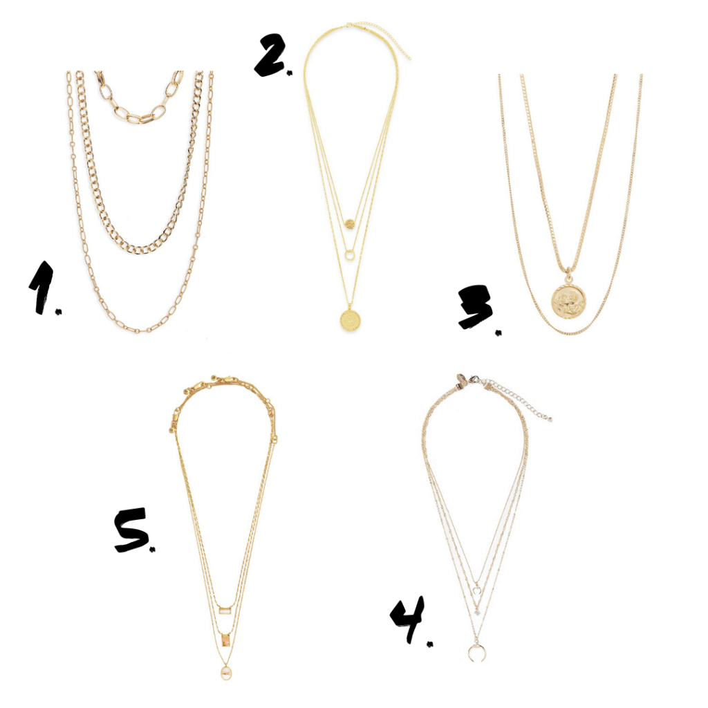 Roundup of trendy layered chain necklaces