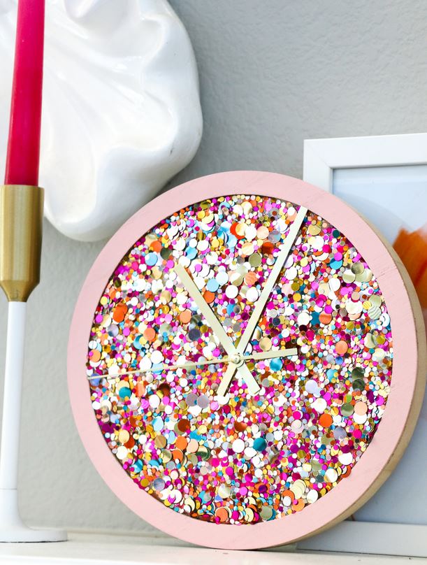 Sequin clock. 