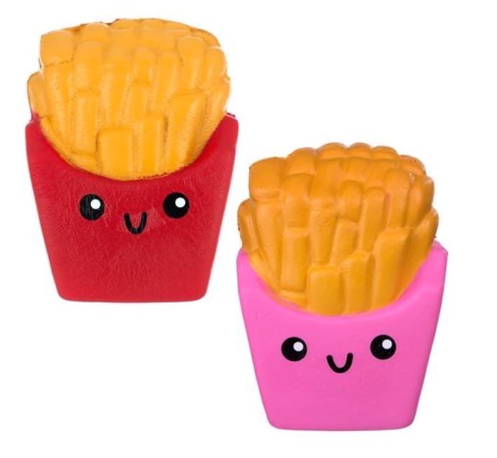 French fry stress squishies, set of two.