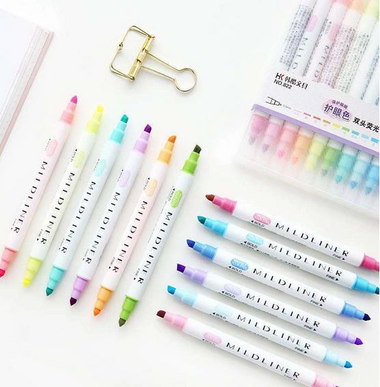 Pastel highlighters.