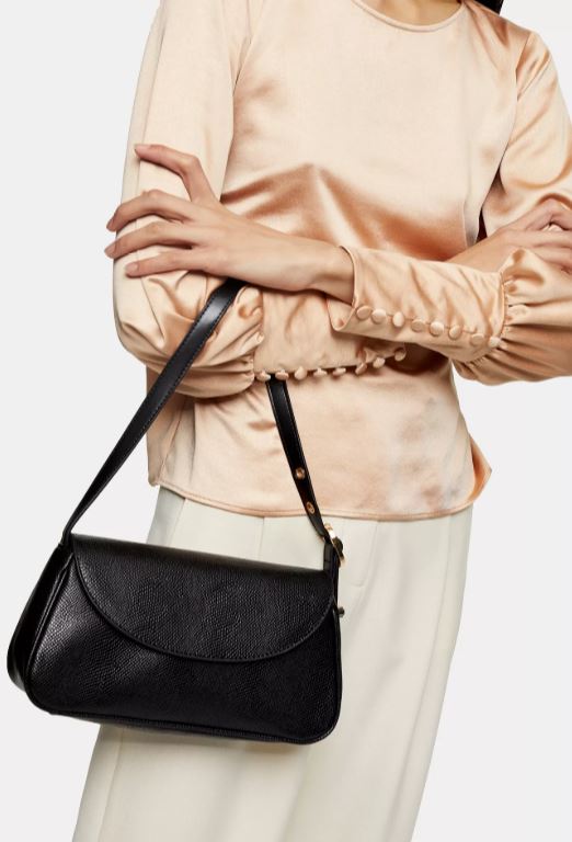 Black shoulder bag from Topshop