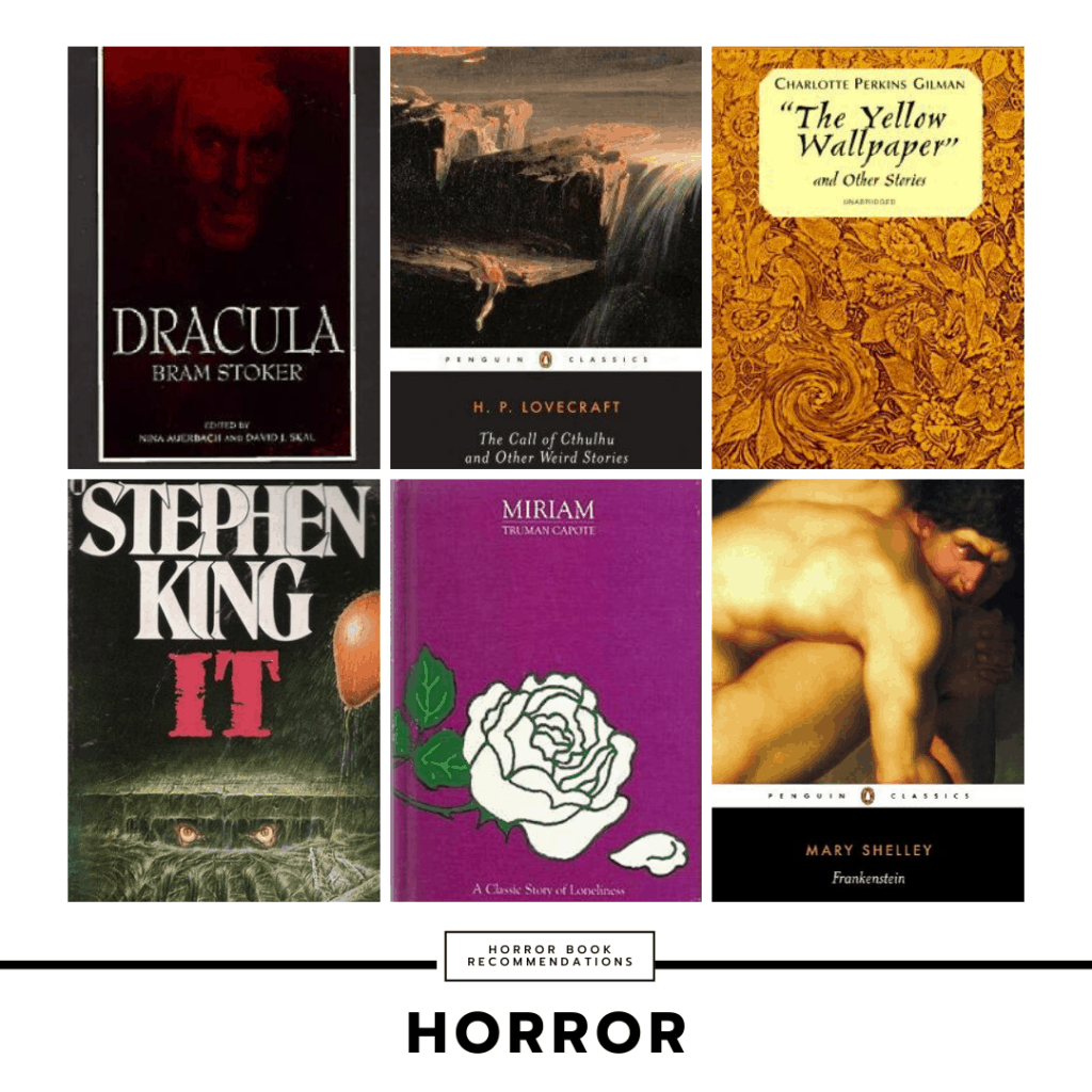 Horror book recommendations for college students