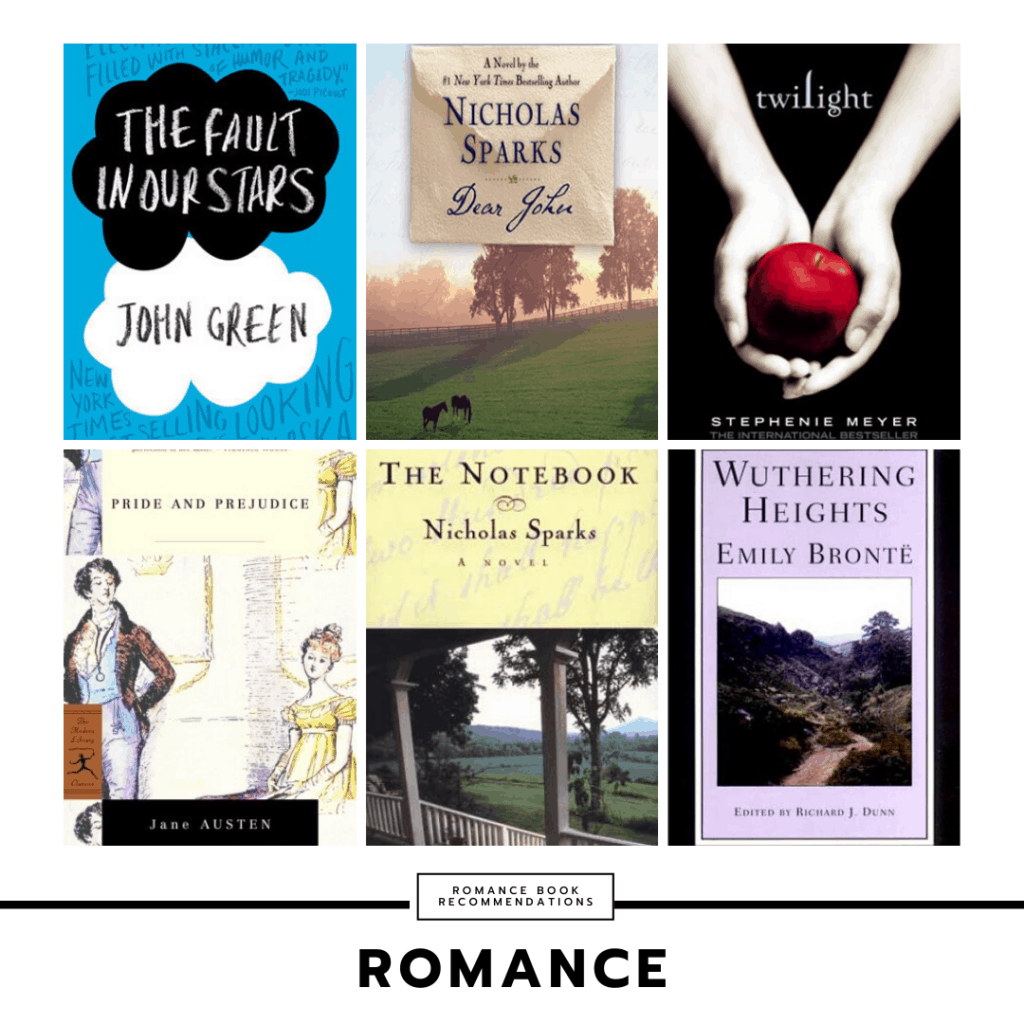 Romance book recommendations for college students