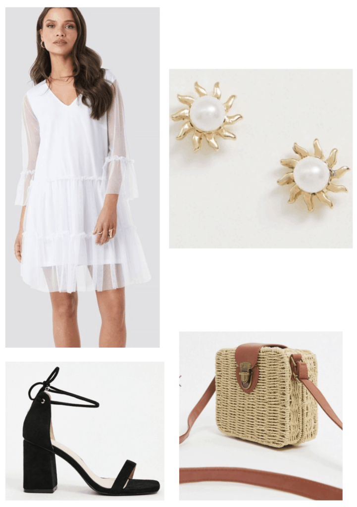 white strappy summer dress