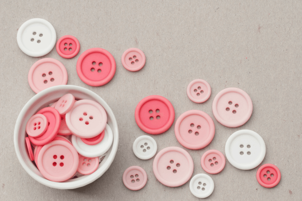 Photo of a bunch of pink buttons