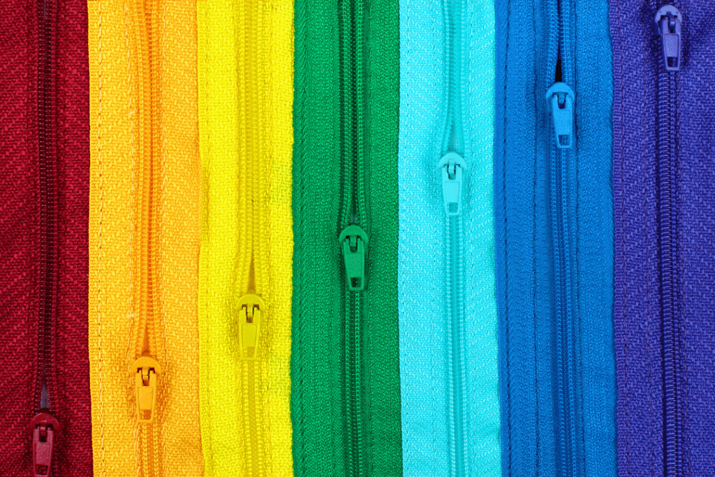 Rainbow zippers